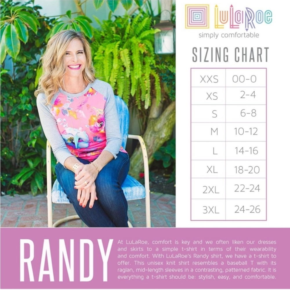 LuLaRoe Floral Randy - Picture 4 of 4